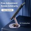 All Metal Aluminum 360 Rotation Mobile Phone Holder Universal Bracket Folding Double Shaft Design Stable Anti Fall