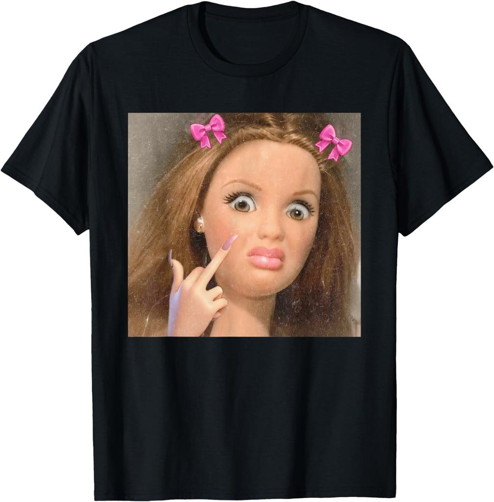 Funny Disgusting Doll Face Meme Gen Z T-Shirt
