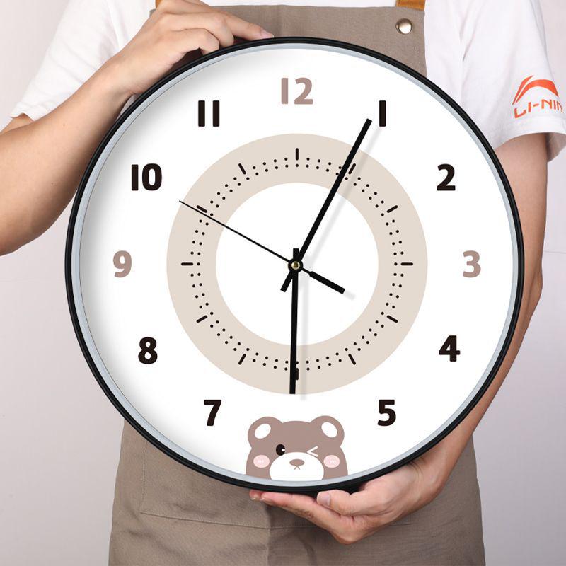 Nordic Modern Quartz Wall Clock – Creative, Punch-Free Design for Living Room Decor