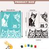2pcs Self-Adhesive Silk Screen Printing Stencil for Painting on Wood DIY Decoration T-Shirt Fabric Cat Shape 220x280mm