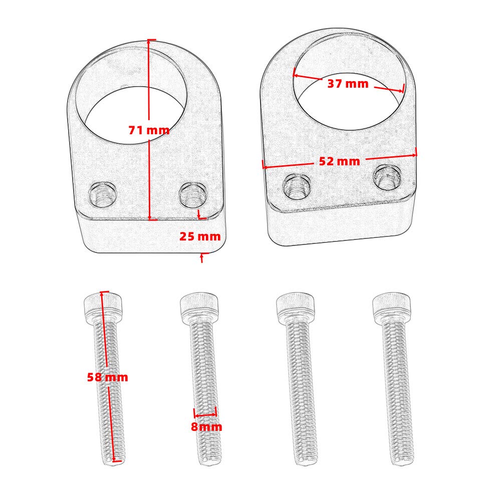 Motorcycle Handlebar Riser Relocation Adapter Aluminum Mount Extension Kit for Ninja 300 2013-2019 (Black)