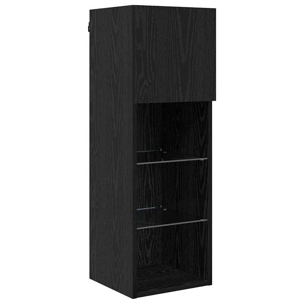 TV Wall Units 5 Pcs Black Oak Effect Wood Based Material