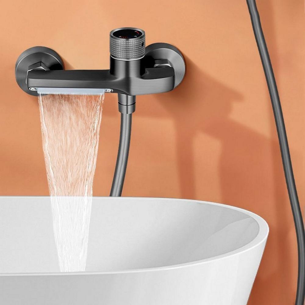 Wall Mount Bathtub Faucet Set Shower Brass Chrome Wall Mounted Bathroom Shower Mixer Tap Shower System Set Hot and Cold Mixer