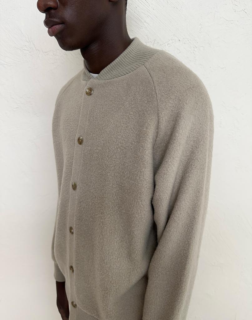 Jojilong 071 Baseball Cardigan - Ecru