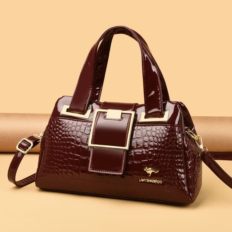 Glossy Boston Handbag One Shoulder Crossbody Women's Bag