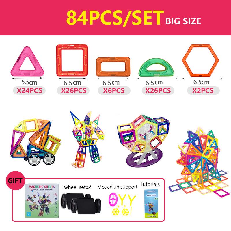 Stained Glass Magnetic Tile Building Blocks - Children's Educational Toy Set for Creative Play