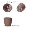 Combo of 8 Self Watering Flower Pots for Plants | Plastic Plant Pots | Planter Pots for Home, Room,Garden