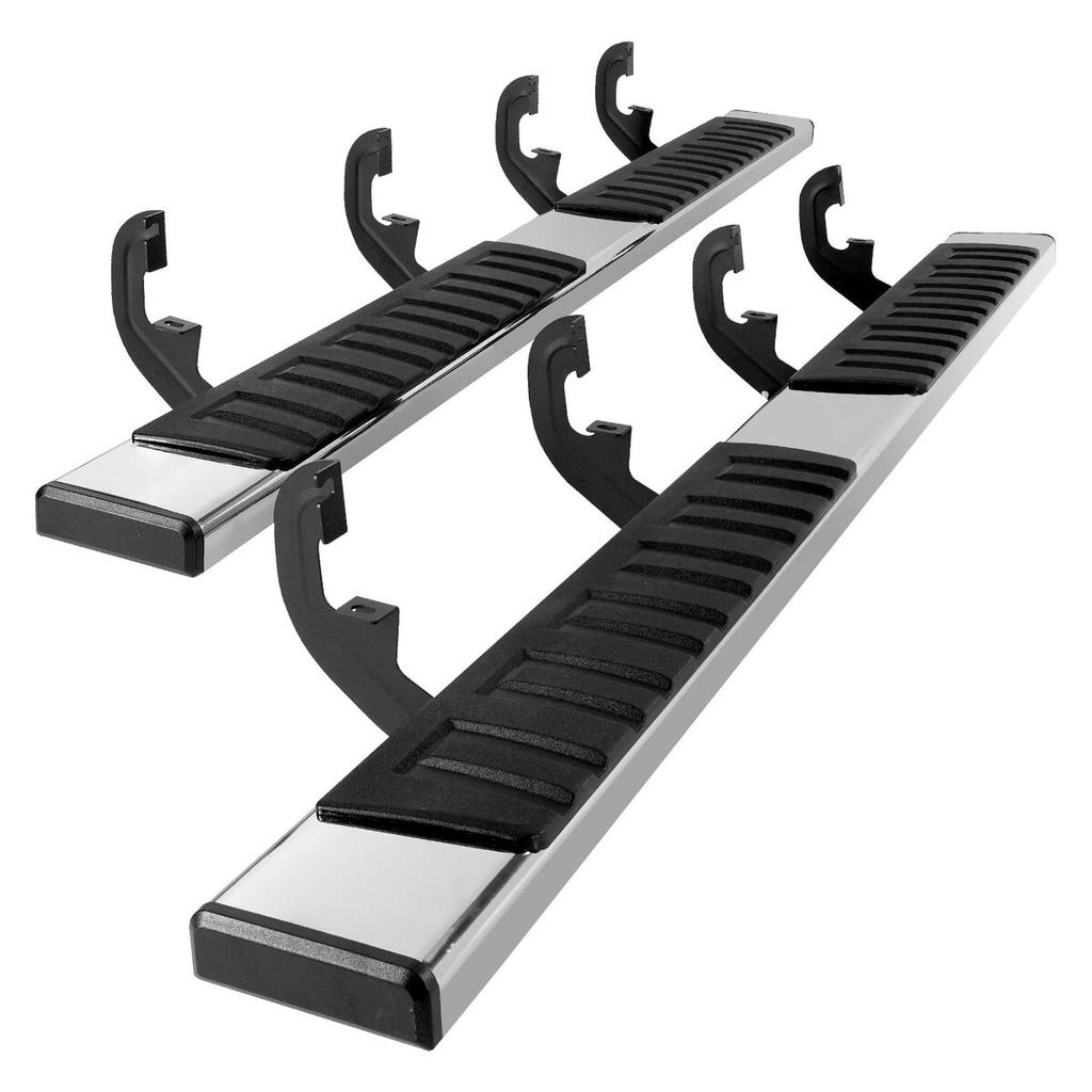 Running Boards, 6" Step Bars Compatible with 2019-2023 Chevy Silverado/GMC Sierra 1500/2020-2024 Silverado/Sierra 2500/3500HD Crew Cab, 201 Stainless