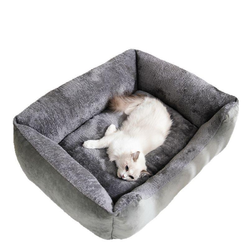 Przytulne legowisko dla kota i małego psa: Ciepła, całoroczna poduszka do spania dla zwierząt
