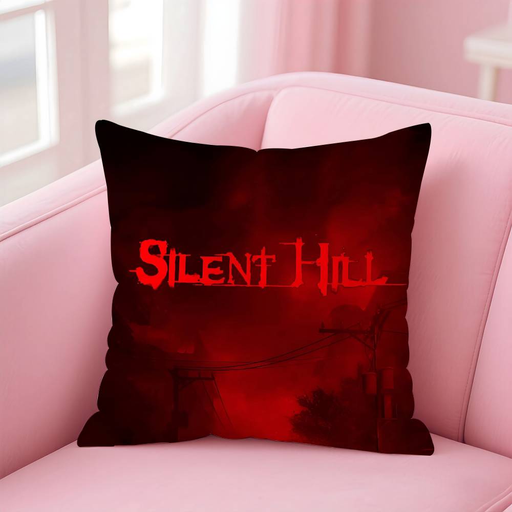 3Horrible Movie S-Silent Hill 3 Pillow Case Anti-dustmite Pillowcase Invisible Zipper Silky Short Plush Sofa Cushion Cover