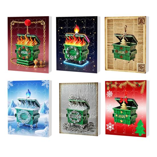 Acrylic Pendant Advent Calendar Box 24-Day Countdown Christmas Decoration Multifunctional Holiday Decor for Kids' Rooms Houses Cars