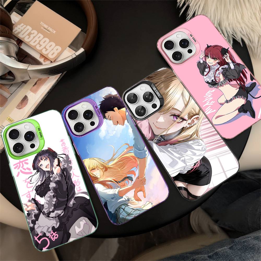 Anime My Dress Up Darling Phone Case For iPhone 16 15 14 13 12 11 Pro Max 17 Plus Colorful Cover