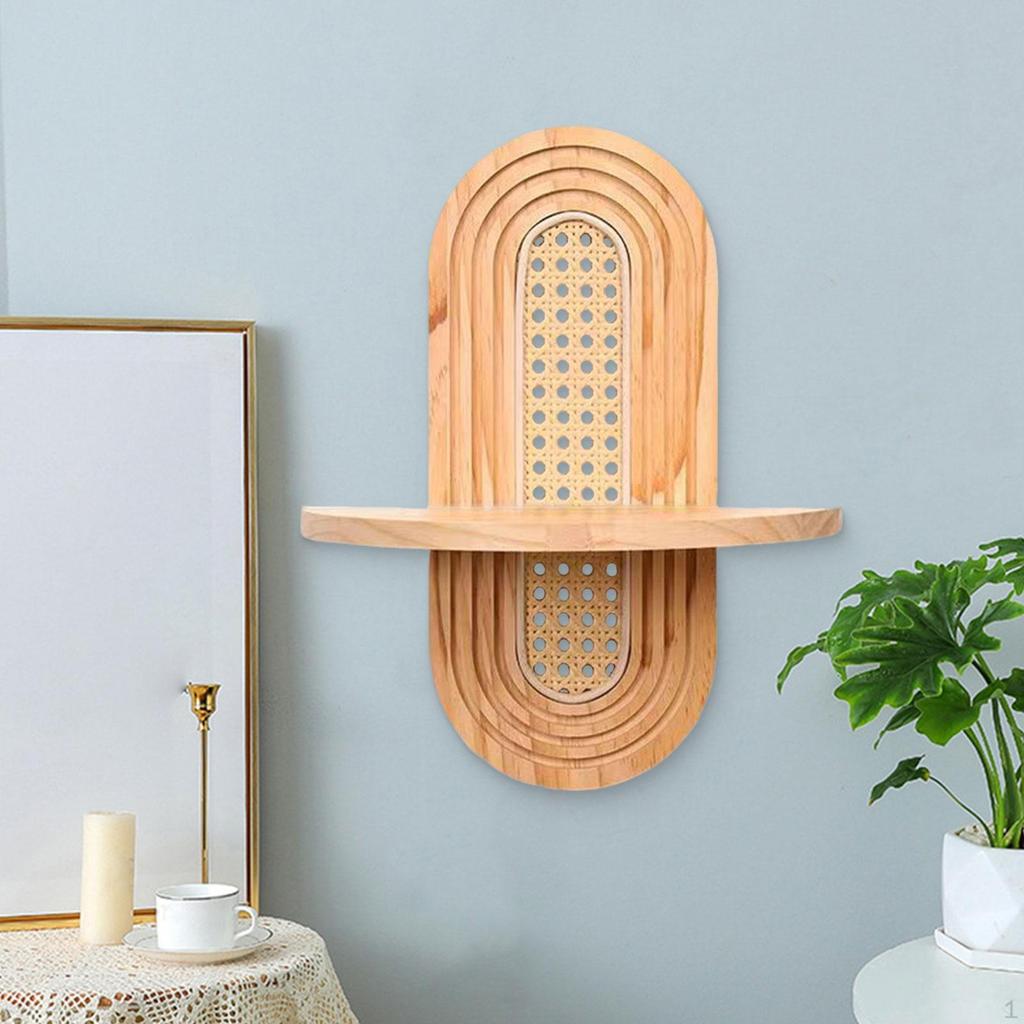 Shelf Home Decor Artistic Wall Mounted Hanging Rack for Flower Pots Figurines Display Books