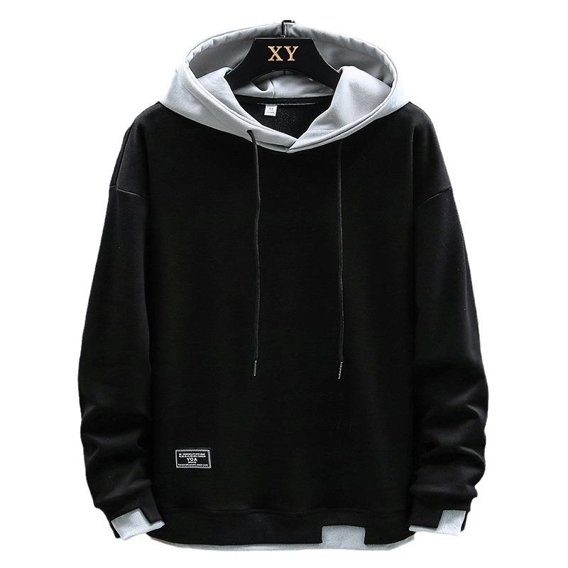 2026 Men's Korean-Style Hooded Sweatshirt: Loose Casual Two-Piece Streetwear Jacket.