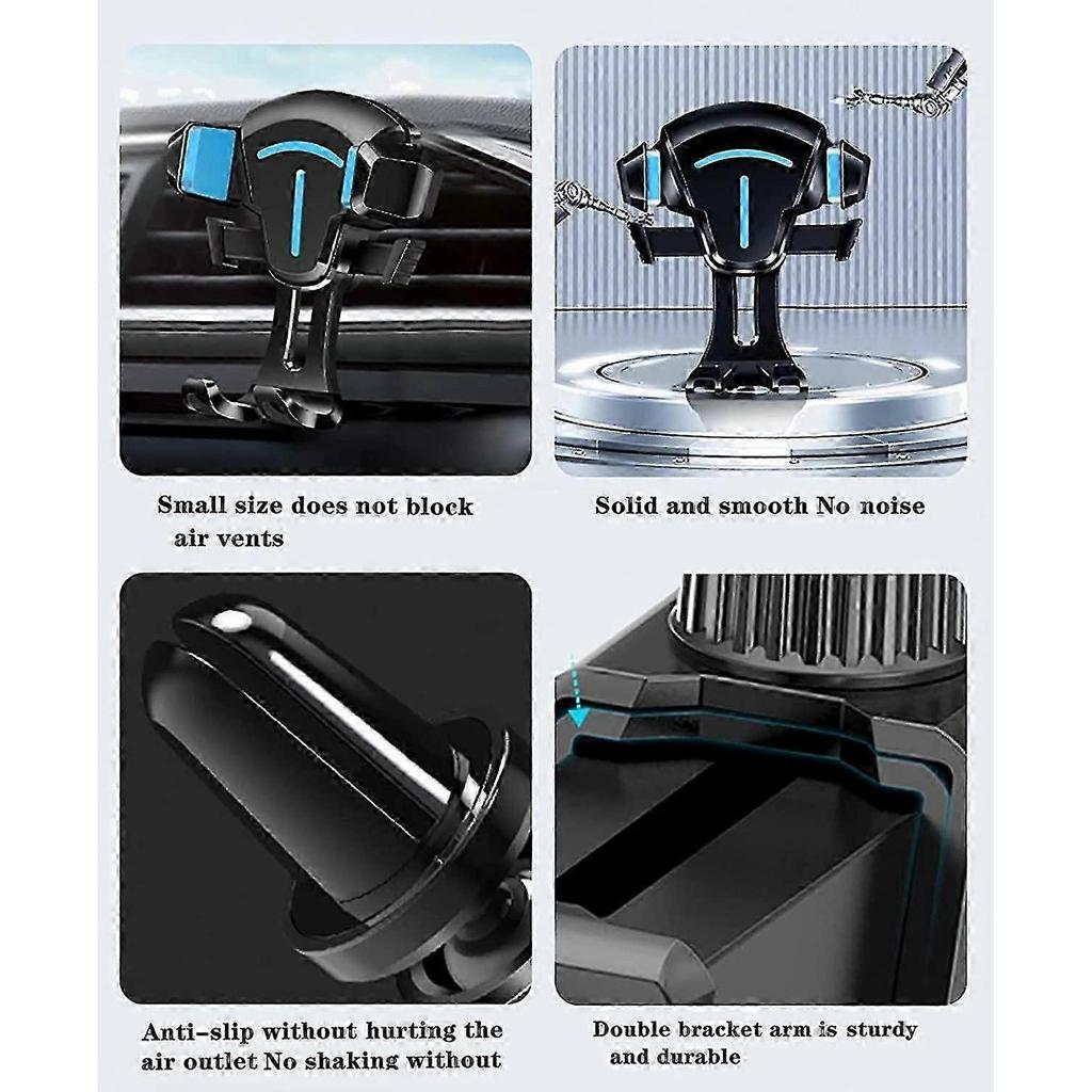 Car Phone Holder Mount 3 In1 Multifunctional Stand For Car Dashboard Air Vent Windshield For All Phones