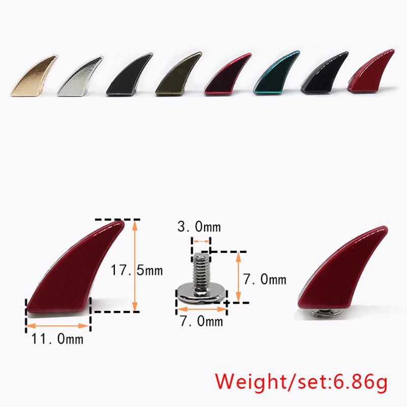 

Панк Шипы Рога Заклепки для DIY Украшения Ошейника для Питомца Glossy Black