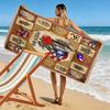 Puerto Rico Print Beach Towel, Large Soft Quick Dry Towel for Beach Camping Swimming