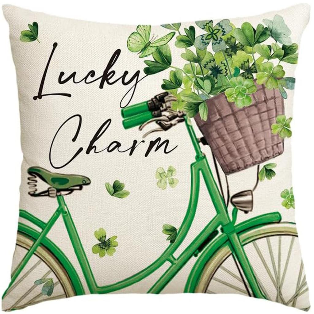 New Spring Fresh and Beautiful Linen Pillowcase Sofa Bedside Plant Flower Pillow Cushion Cover