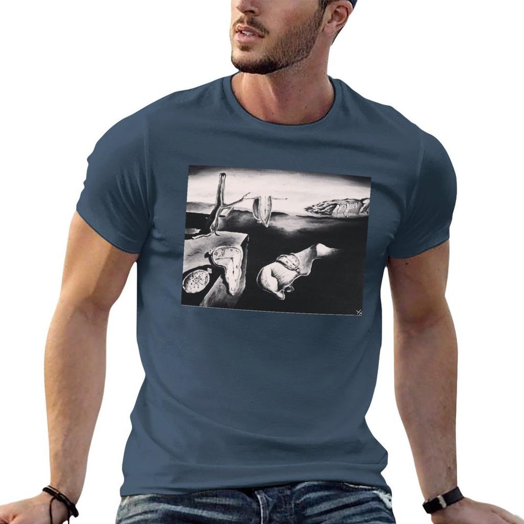 Salvador Dals The Persistence Of Memory In Greyscale Tshirt T Shirt Unisex Luxury Unisex T Shirts For Unisex Tshirt