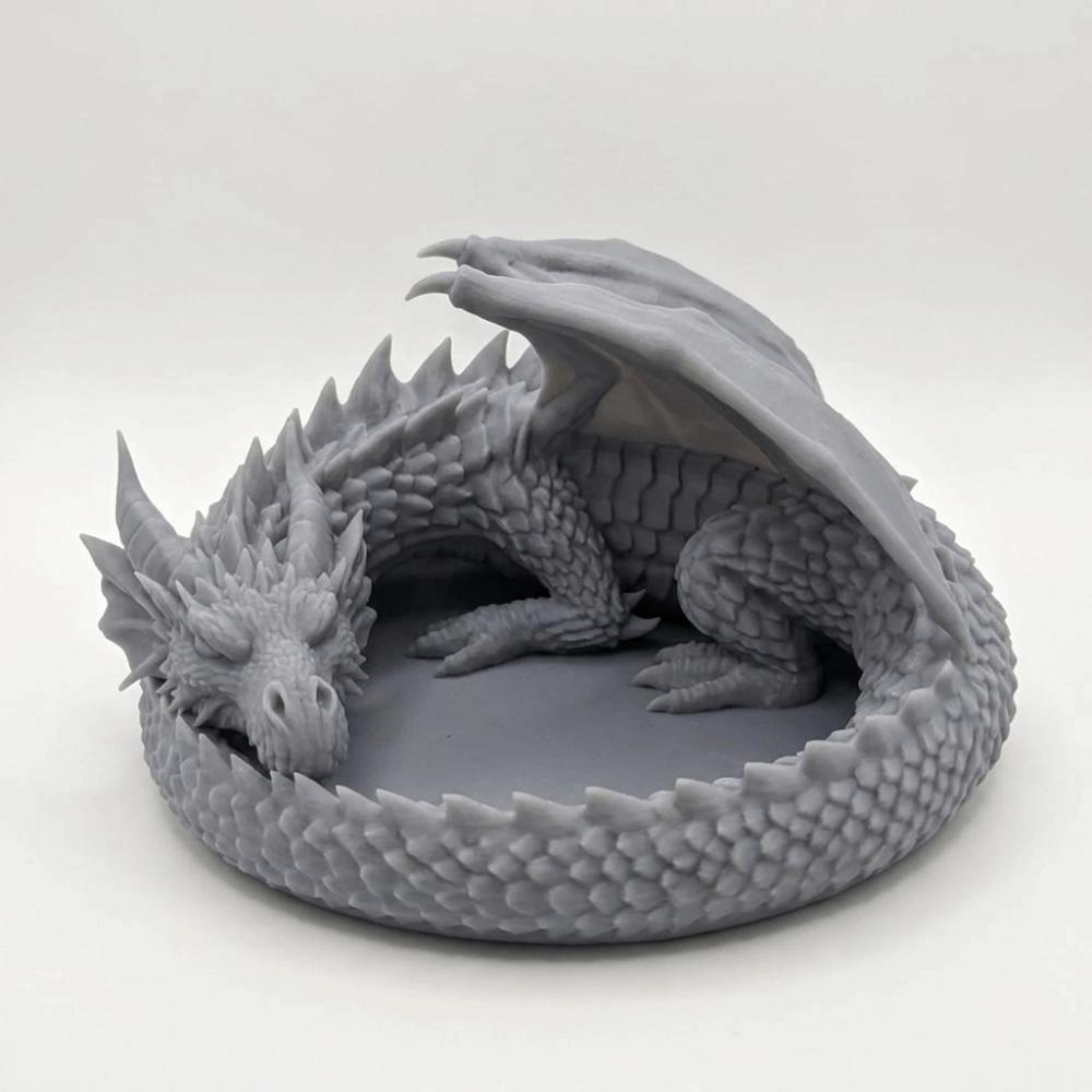 Dark Style Dragon Tray 3D Printing Desktop Organizer Creative Jewelry Storage Tray Entryway Decor