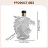 Dragon Head Whiskey Decanter Wine Empty Glass Clear 320ml Men Dad Husband Gift Bottle