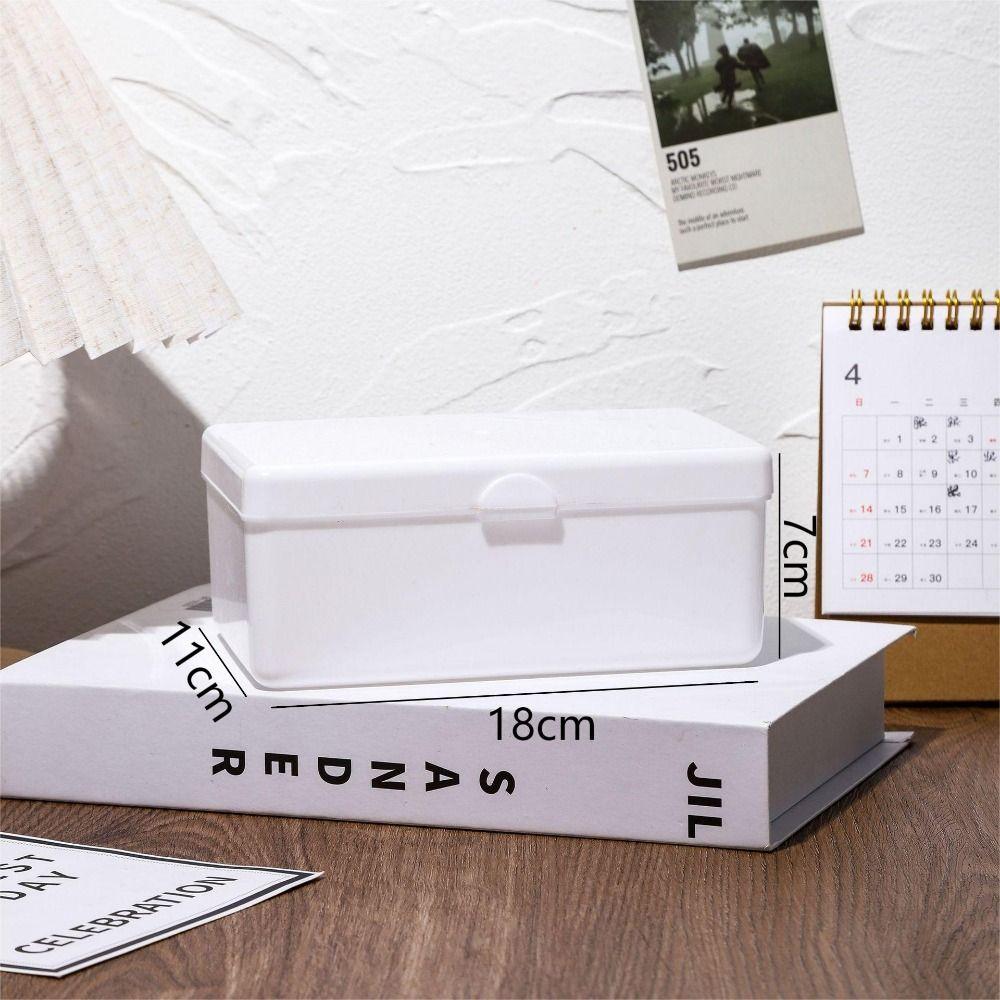 Dustproof Storage Box White Photo Collect Box Ins Organizer Box  Jewelry Lipstick