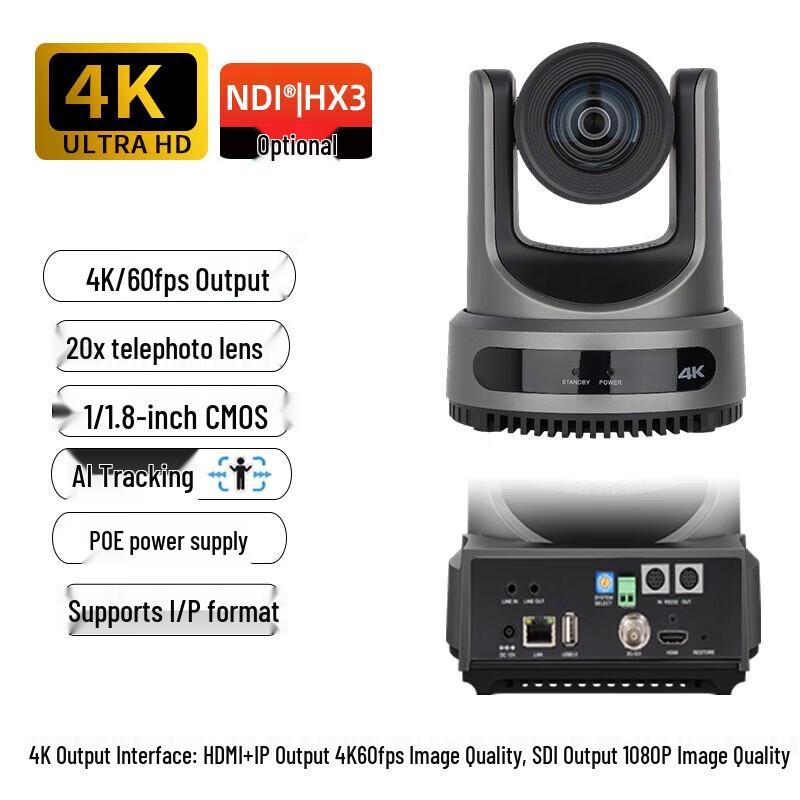 HAPINYUXV 4K PTZ AI Tracking Conference Camera (CN version)