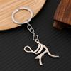 Running Metal Sports Logo Keychain Weightlifting Zinc Zinc Alloy Pendant Simple Key Ring Ornaments  Girls