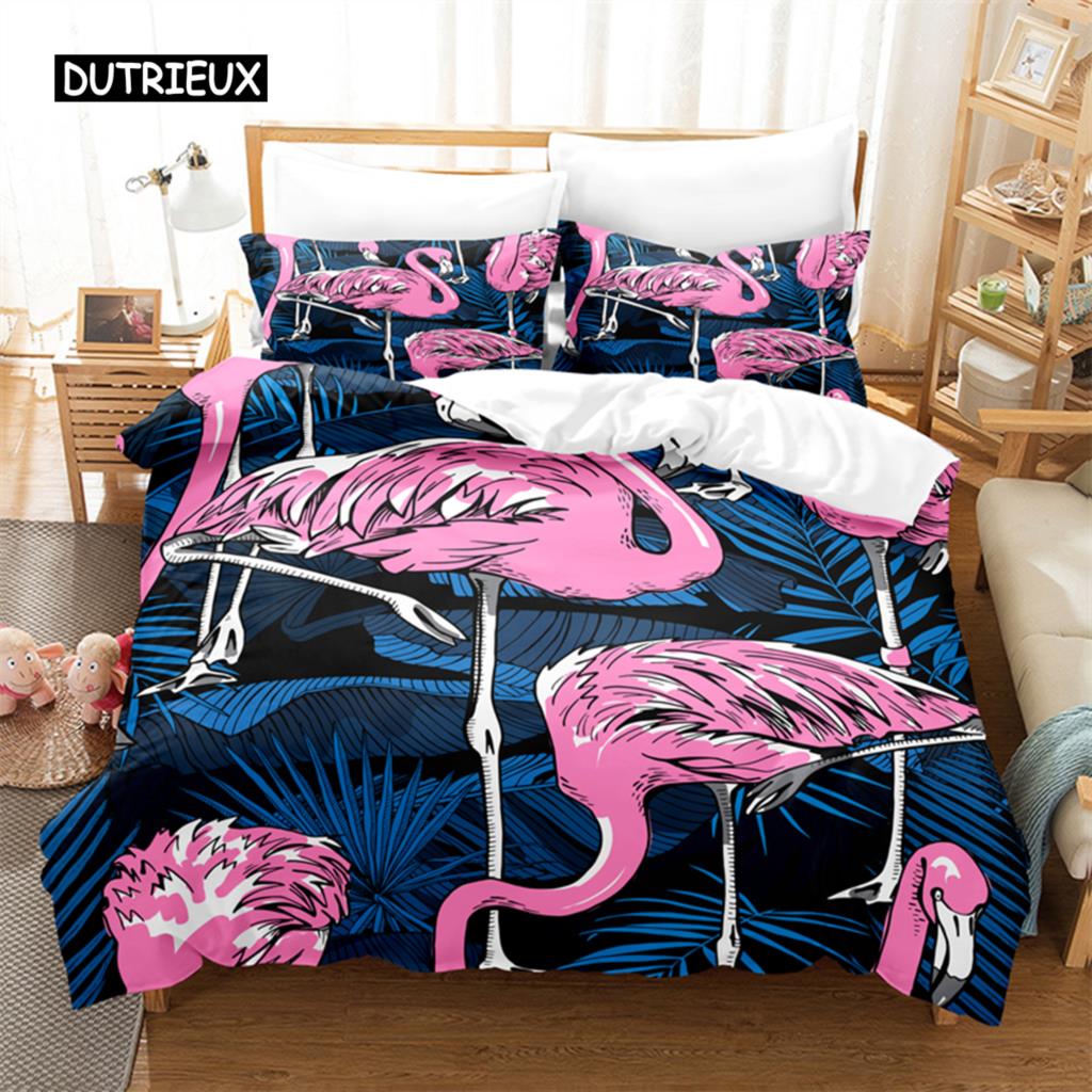 Tropenwald-Leoparden-Bettwäscheset Bettbezug-Set 3D-Bettwäsche Digitaldruck Bettwäsche Queen-Size-Bettwäscheset Modedesign