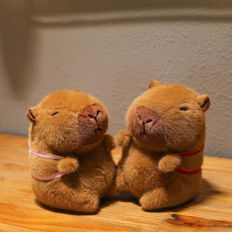 Popular Burger Backpack Kapibara Cute Capybara Plush Toy Doll Cute Children's Doll Gift