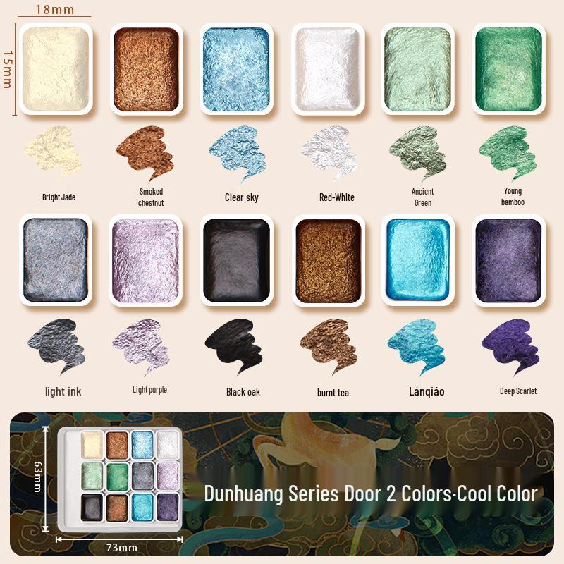 Pearlescent Watercolor Pigment - Color-Changing Gold for Nail Art & Thangka Painting.