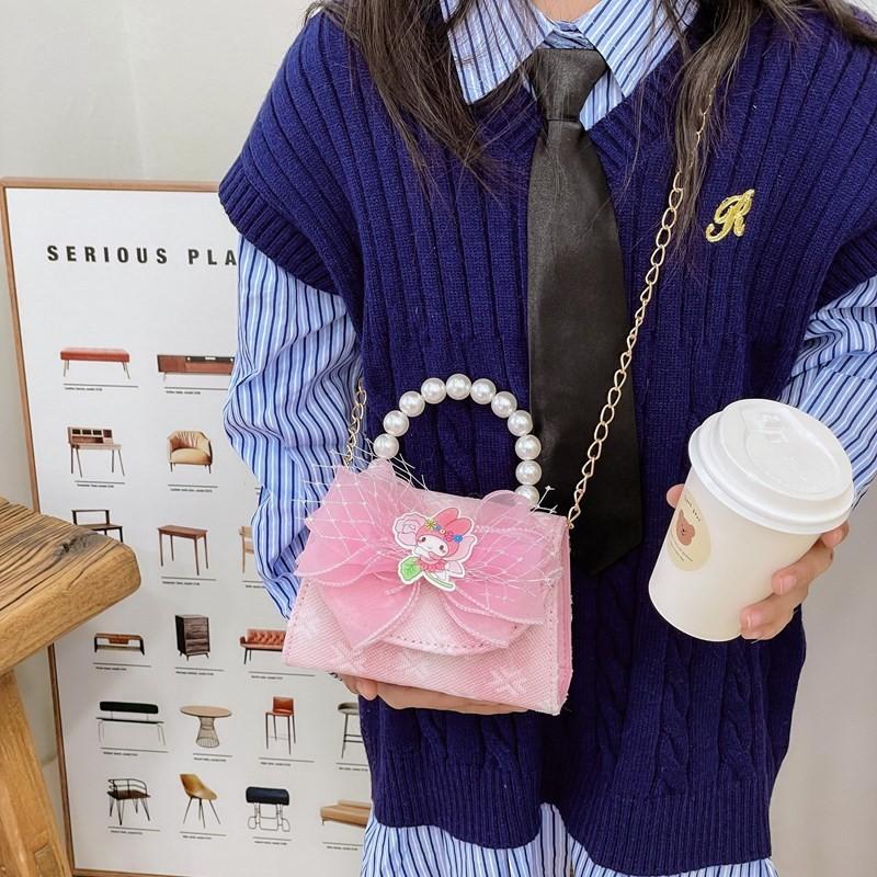 Delightful Princess Pearl Handbag With Colorful Characters For Children Young