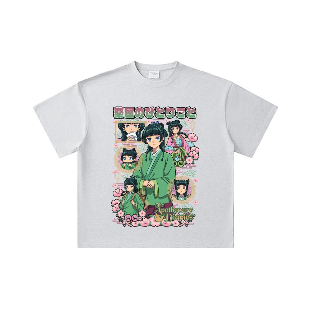 260 GSM Double Yarn 32 Count 100% Cotton Apothecary Diaries V2 Print Unisex Heavy Cotton T Shirt
