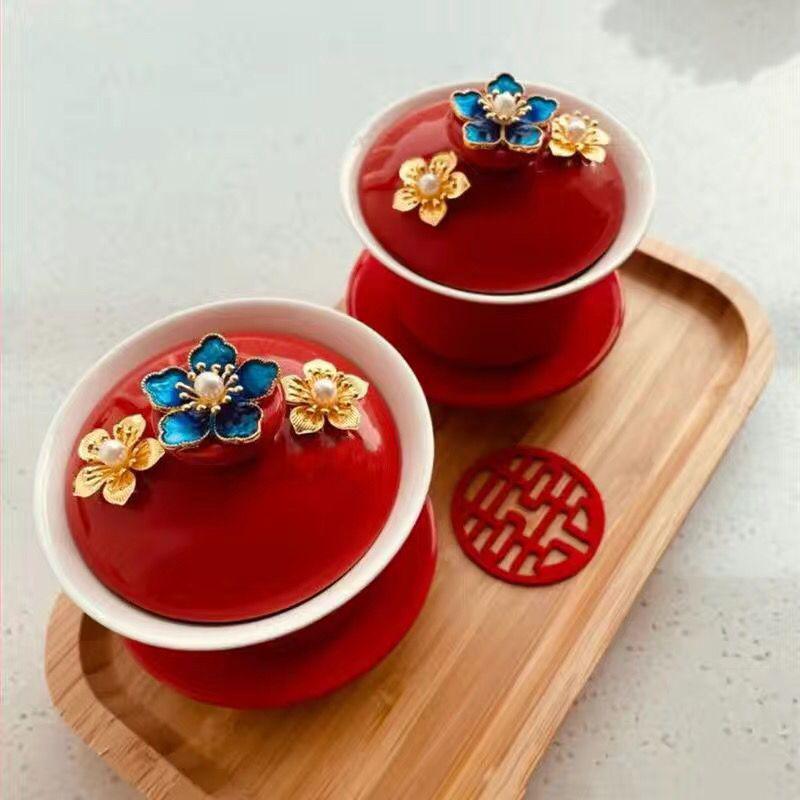 

Handmade Wedding Tea Cup and Bowl Set: Perfect Gift for Brides and Besties