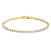 KRKC&CO Tennis Bracelet for Women, 2mm Wide, Zirconia, K14 Gold Plated, Surgical Stainless Steel, CZ Diamond, Men's Bracelet, Hypoallergenic, Sparklin
