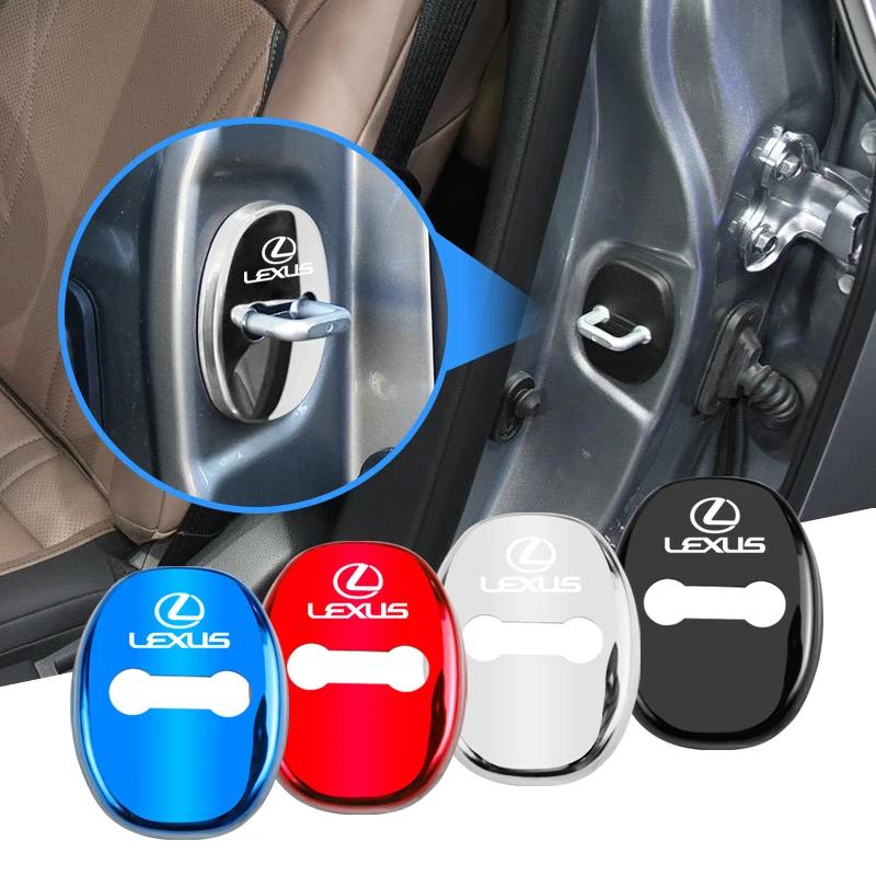 4Pcs Door Lock Decoration Protect Cover Emblem Case For Lexus F SPORT ES RX NX LS UX LM LX GX LC RZ IS CT GS RC HS SC LBX IS300