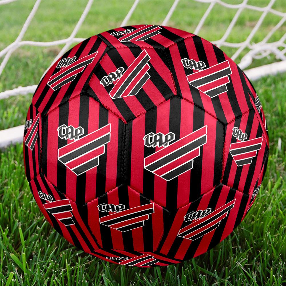 Red And Black Sport Emblem Printed Size 5 Soccer Balls, High-Quality, Anti-Slip, Protective Football, A Unique Gift , Birthdays, Christmas Gifts