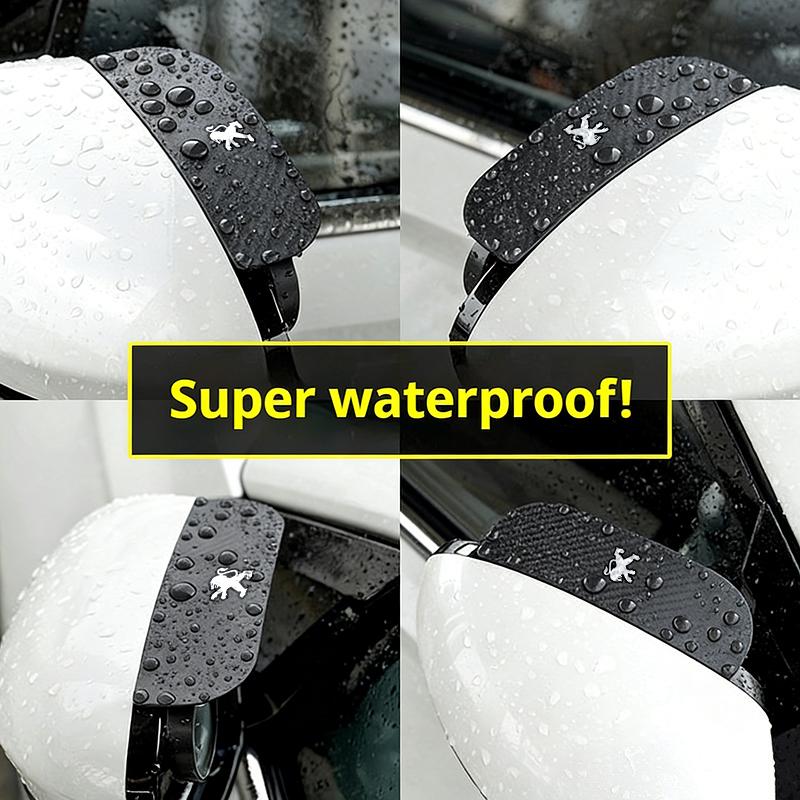 2Pcs Car rearview mirror rain eyebrow reversing small round mirror car accessories suitable for Peugeot AAP 206 207 208 307 308 407