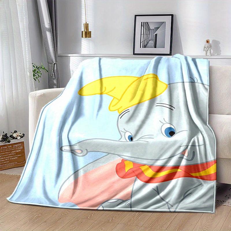 1pc Dumbo Elephant Blanket Cute Cartoon Dumbo Stuffed Animal Soft Blankets for Friends Perfect Gift for Birthday, Christmas, Easter