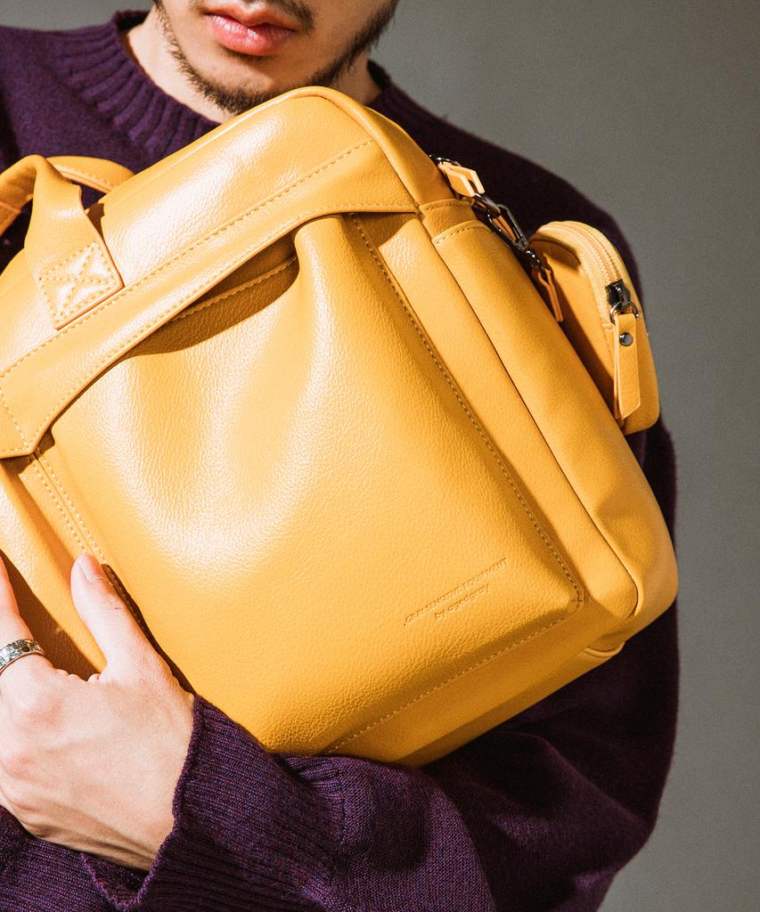 Aged Gray Shrunken Briefcase (Mango)