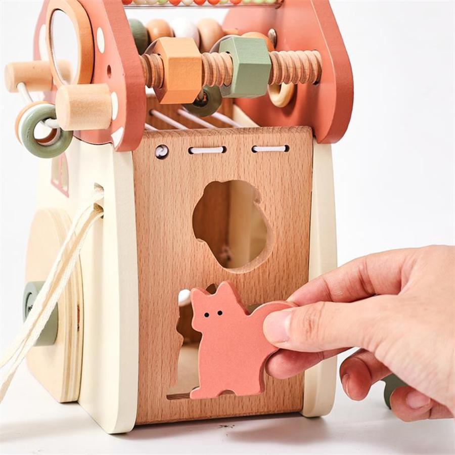 Baby Wooden Montessori Toys Mushroom Building Blocks Puzzle Toys Baby Wooden Musical Instrument Early Education Toys Child Gift