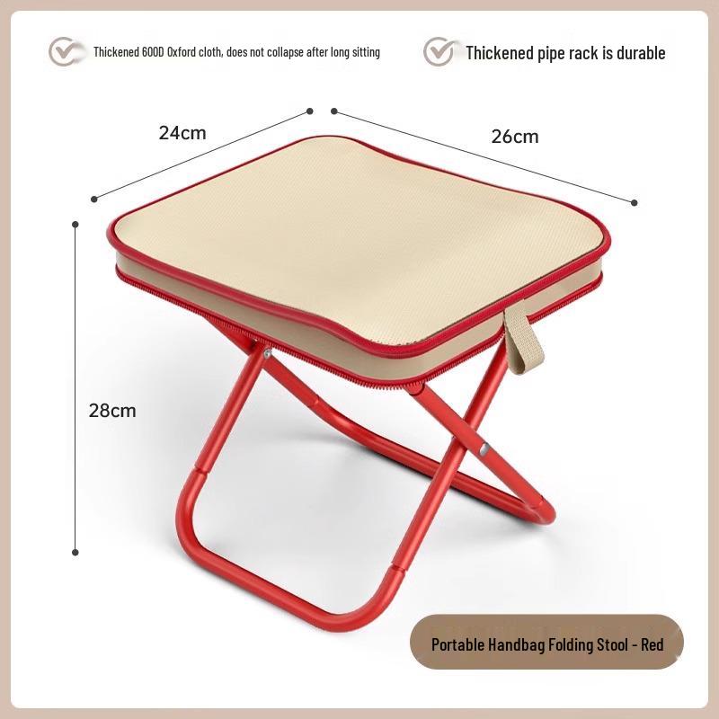 Multi-Functional Portable Outdoor Folding Chair with Pencil Case and Small Stool