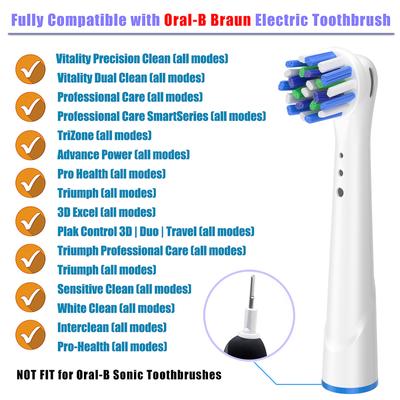 8 bucăți/set capete de înlocuire pentru periuță de dinți compatibile cu periuța de dinți electrică Oral B Braun Sensitive