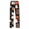 Women's Halloween Print Pants with Elastic Waist and Drawstring for Casual Home Sleepwear