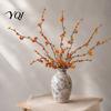 Fade Resistant Artificial Flowers Long Bittersweet Branches, Fall Berry Stems for Vase, Faux Plants DIY Floral Craft Supplies Branches Thanksgiving