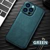 Luxury Solid Color Leather Bumper Soft Phone Case For iPhone 16 Pro Max 14 11 12 13 15 Pro Max Camera Lens Protection Back Cover