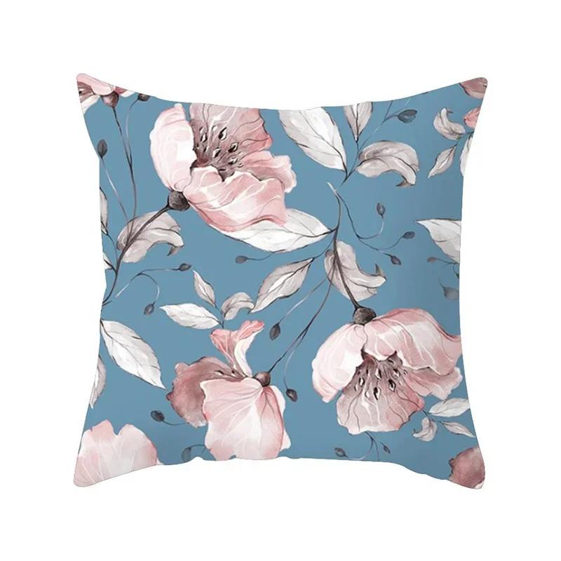 Printed Polyester Square Throw Pillow Cushion Cover Car Sofa Office Chair Simple Home Decoration