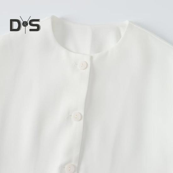 Women Vest Single-breasted Sleeveless Round Neck Solid Color Leopard Print Button Commuting Dating Casual Short Type Daily Wear Coat