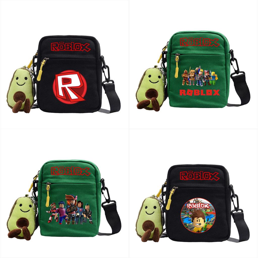 Plátěná taška přes rameno Roblox s potiskem herní postavičky pro běžné cestování a do školy