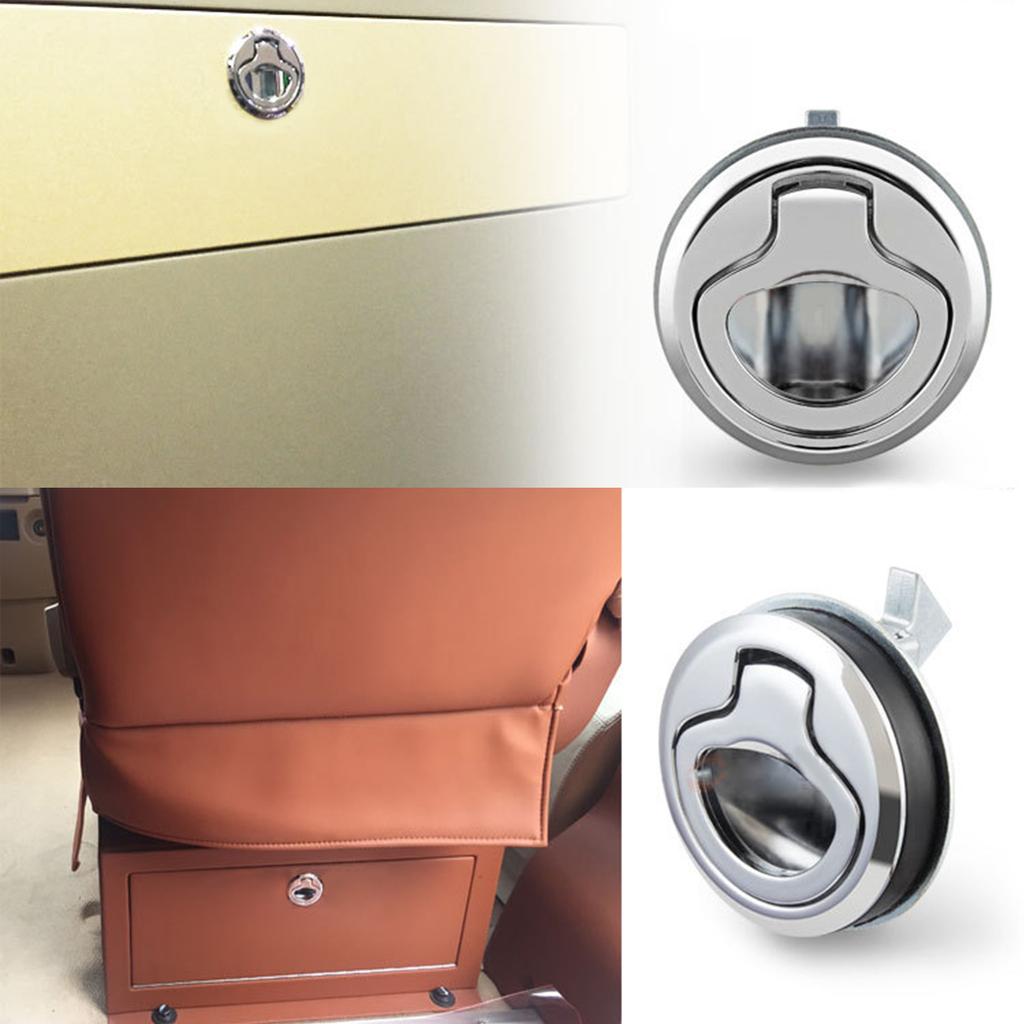 Flush Door Pull for Hatch Slam for Latch Embedded Pulling Ring Lock Marine Deck Cabin Hardware Boating Equipment